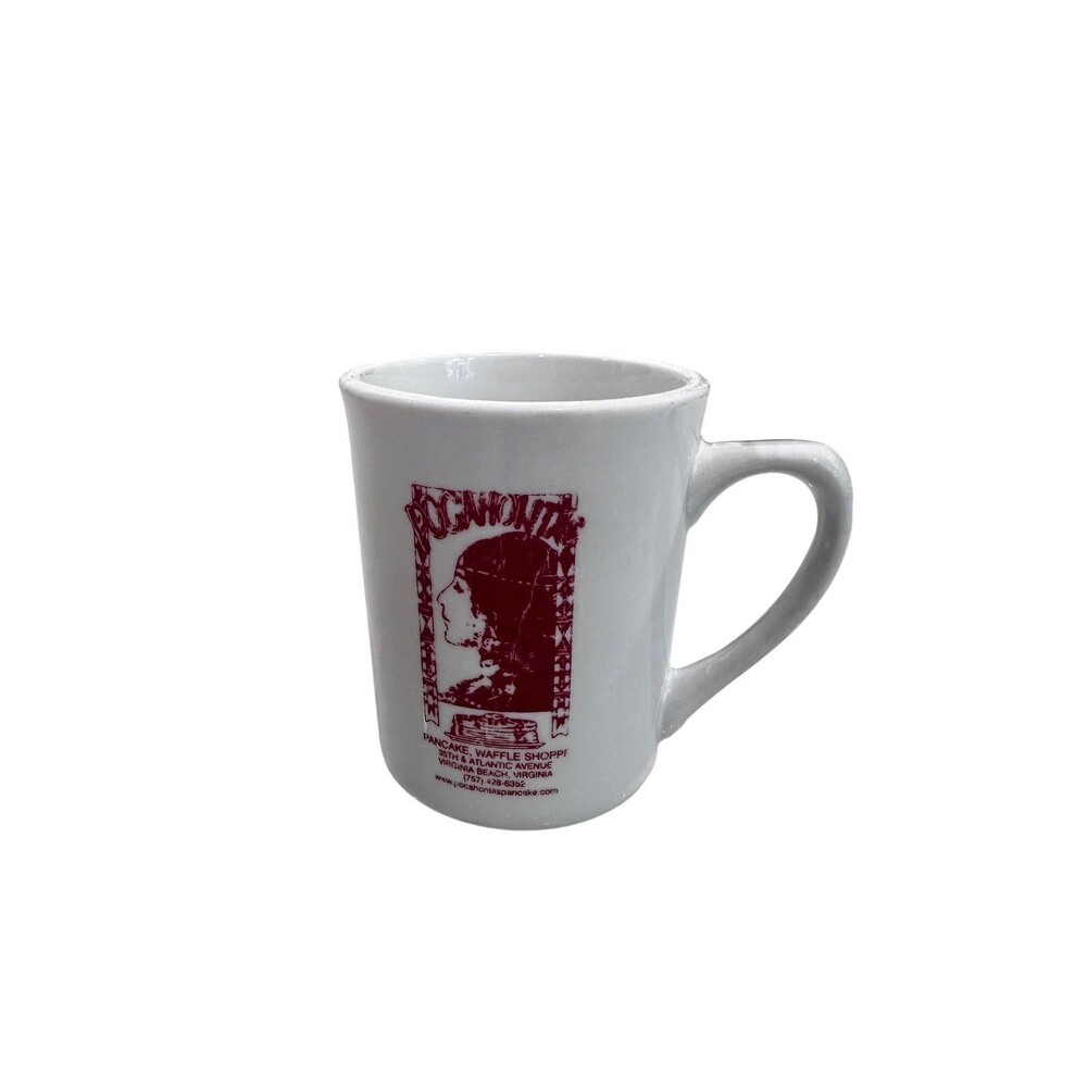 VTG POCAHONTAS PANCAKE HOUSE WAFFLE SHOP RESTAURANT COFFEE MUG VIRGINIA BEACH VA